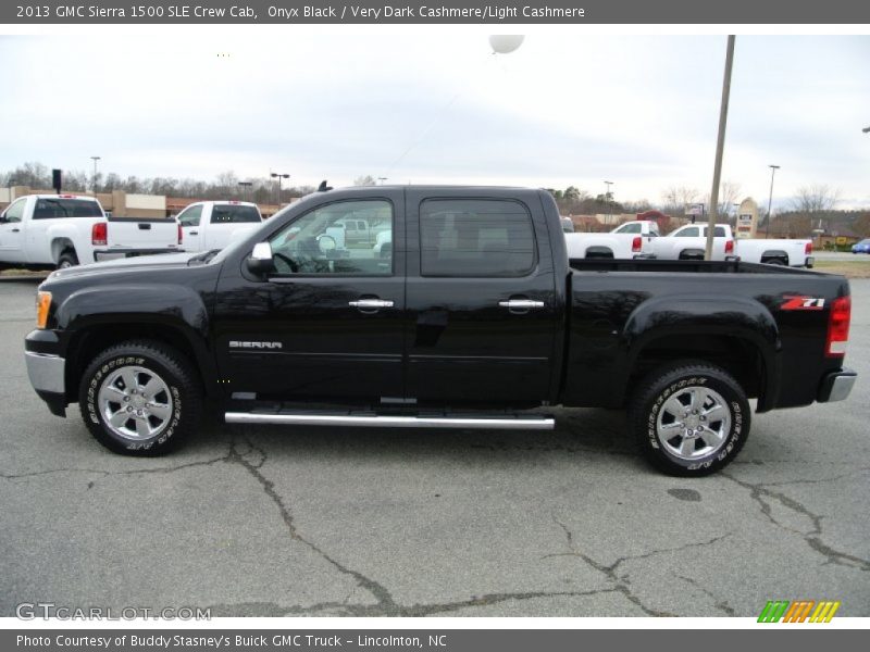Onyx Black / Very Dark Cashmere/Light Cashmere 2013 GMC Sierra 1500 SLE Crew Cab