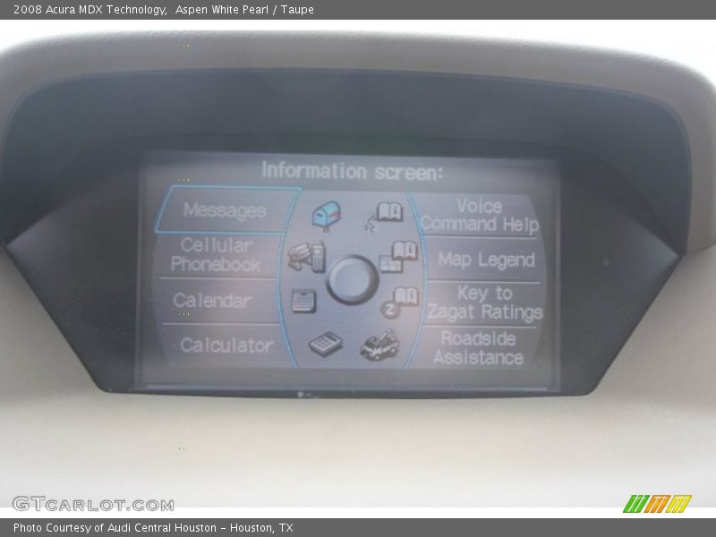 Aspen White Pearl / Taupe 2008 Acura MDX Technology