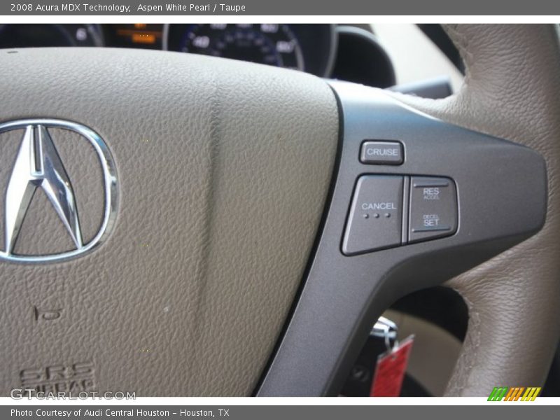 Aspen White Pearl / Taupe 2008 Acura MDX Technology
