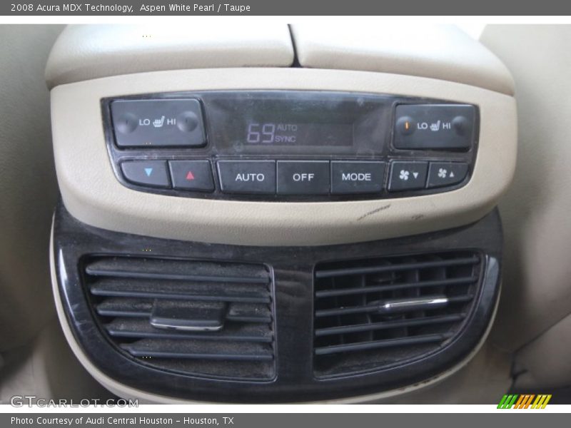 Aspen White Pearl / Taupe 2008 Acura MDX Technology