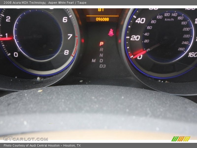 Aspen White Pearl / Taupe 2008 Acura MDX Technology