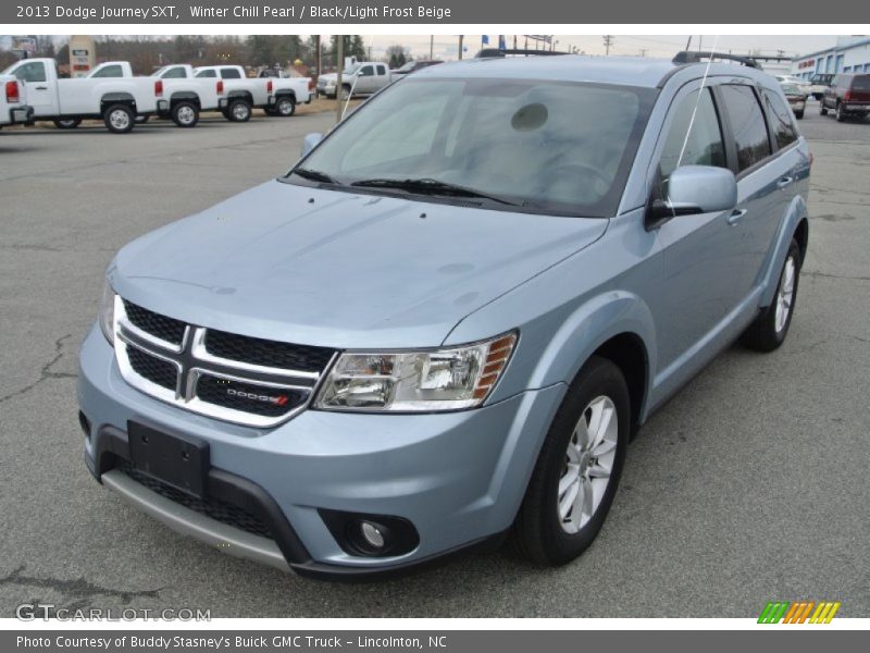 Winter Chill Pearl / Black/Light Frost Beige 2013 Dodge Journey SXT