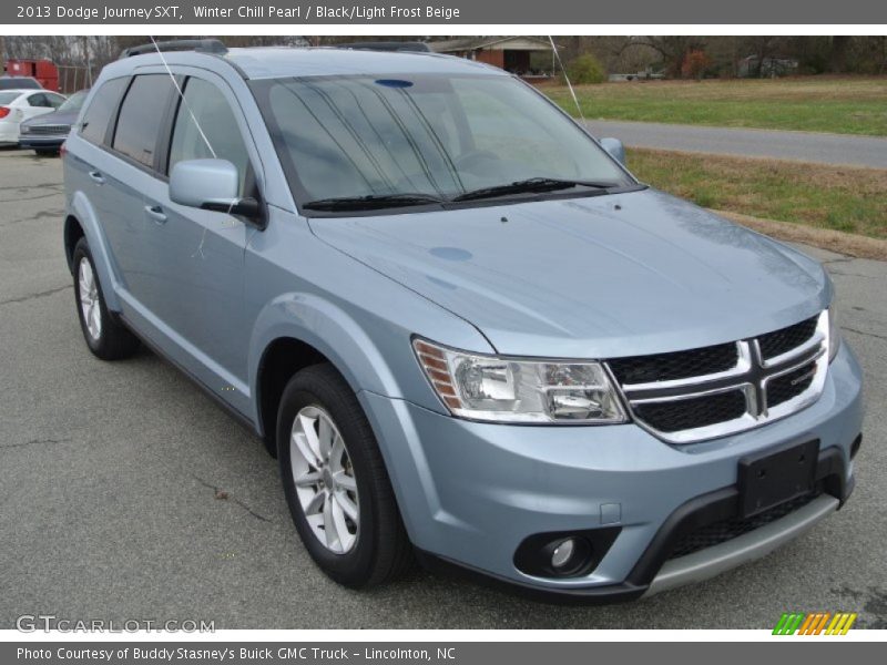 Winter Chill Pearl / Black/Light Frost Beige 2013 Dodge Journey SXT