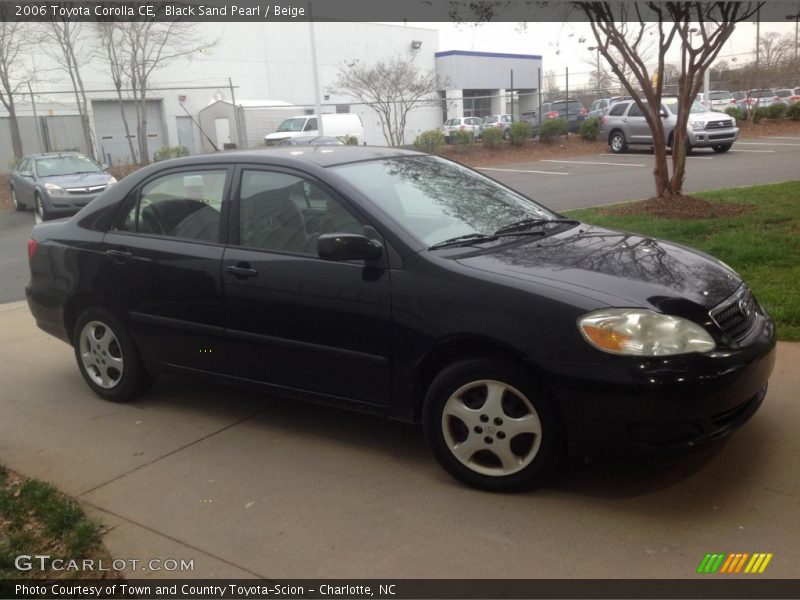 Black Sand Pearl / Beige 2006 Toyota Corolla CE