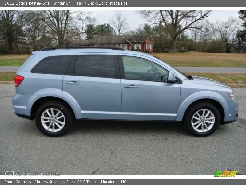 Winter Chill Pearl / Black/Light Frost Beige 2013 Dodge Journey SXT