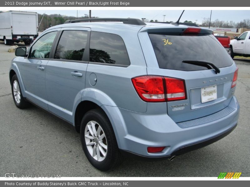 Winter Chill Pearl / Black/Light Frost Beige 2013 Dodge Journey SXT