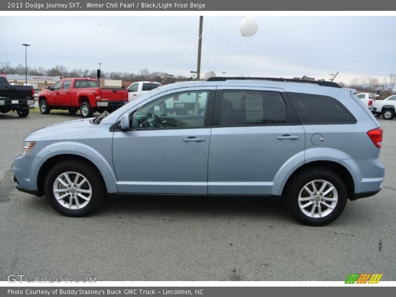 Winter Chill Pearl / Black/Light Frost Beige 2013 Dodge Journey SXT