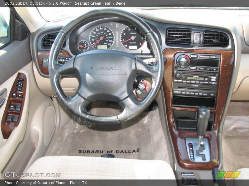 Seamist Green Pearl / Beige 2003 Subaru Outback H6 3.0 Wagon