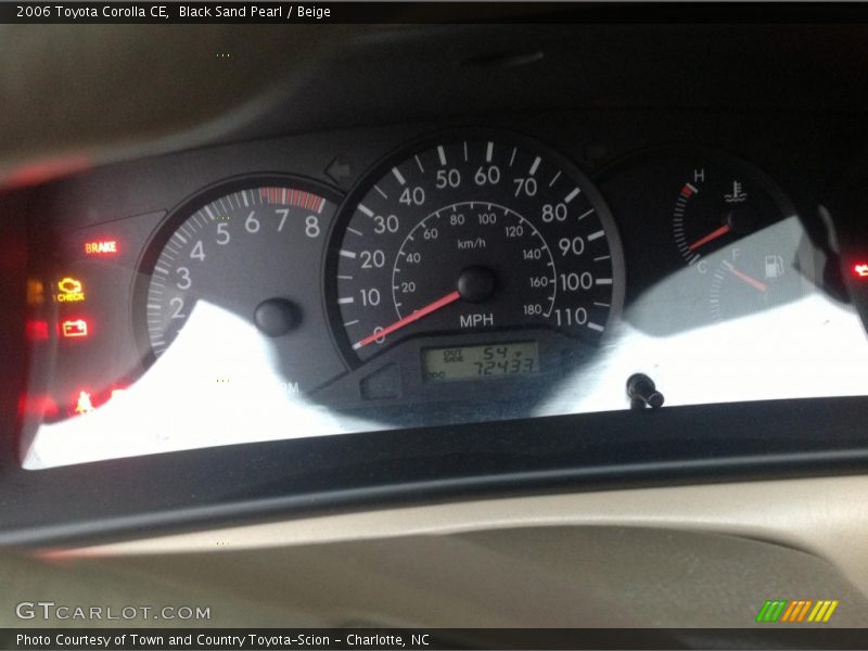 Black Sand Pearl / Beige 2006 Toyota Corolla CE