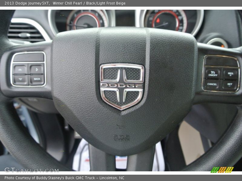 Winter Chill Pearl / Black/Light Frost Beige 2013 Dodge Journey SXT
