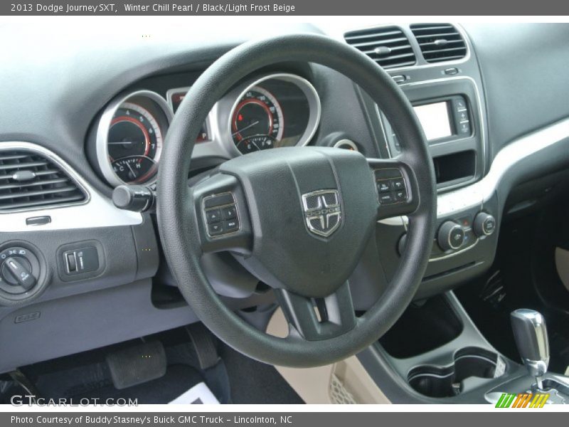 Winter Chill Pearl / Black/Light Frost Beige 2013 Dodge Journey SXT