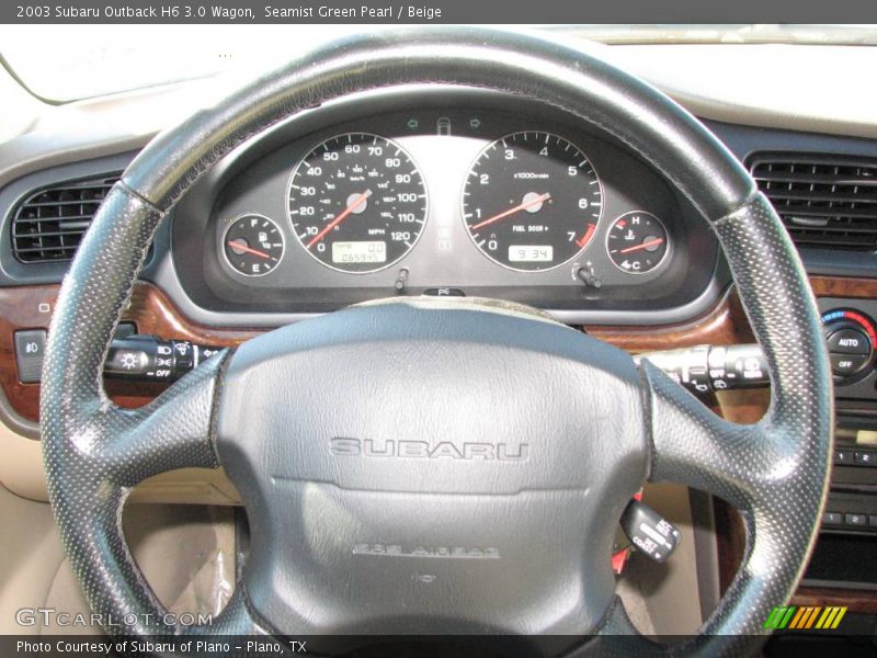Seamist Green Pearl / Beige 2003 Subaru Outback H6 3.0 Wagon
