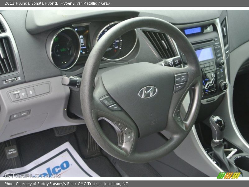 Hyper Silver Metallic / Gray 2012 Hyundai Sonata Hybrid