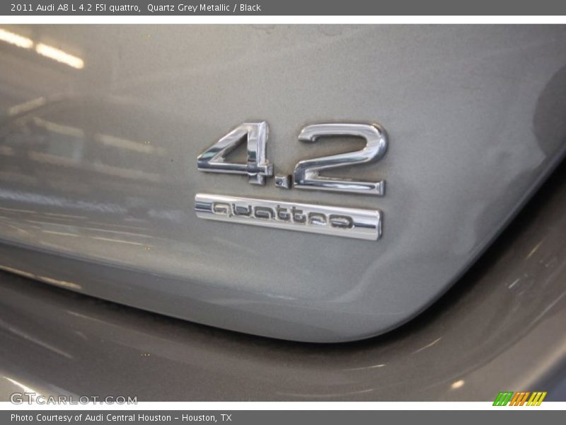 Quartz Grey Metallic / Black 2011 Audi A8 L 4.2 FSI quattro