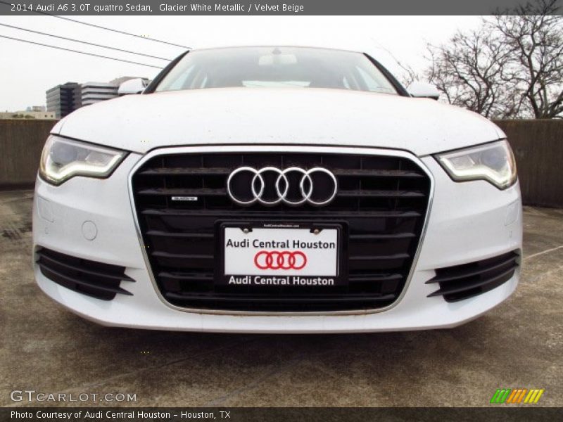 Glacier White Metallic / Velvet Beige 2014 Audi A6 3.0T quattro Sedan