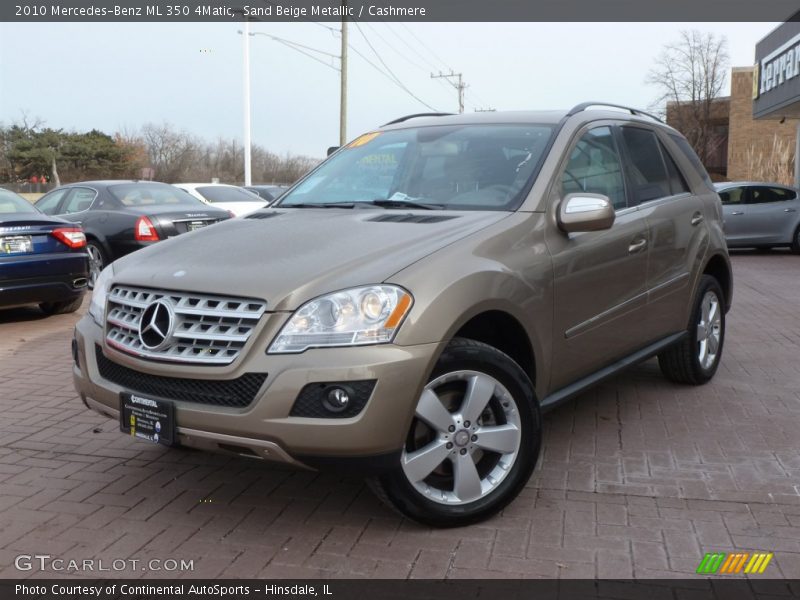 Sand Beige Metallic / Cashmere 2010 Mercedes-Benz ML 350 4Matic