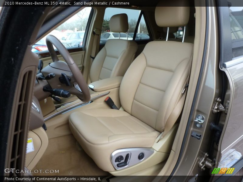 Front Seat of 2010 ML 350 4Matic