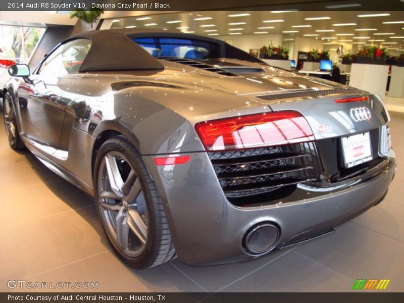Daytona Gray Pearl / Black 2014 Audi R8 Spyder V10