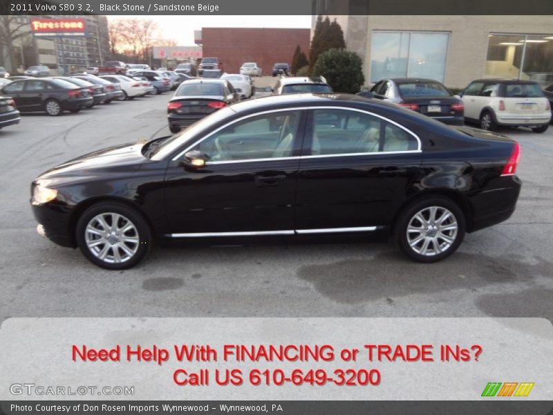 Black Stone / Sandstone Beige 2011 Volvo S80 3.2