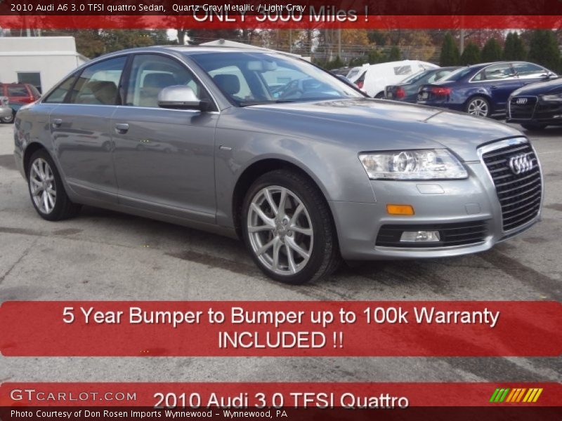 Quartz Gray Metallic / Light Gray 2010 Audi A6 3.0 TFSI quattro Sedan