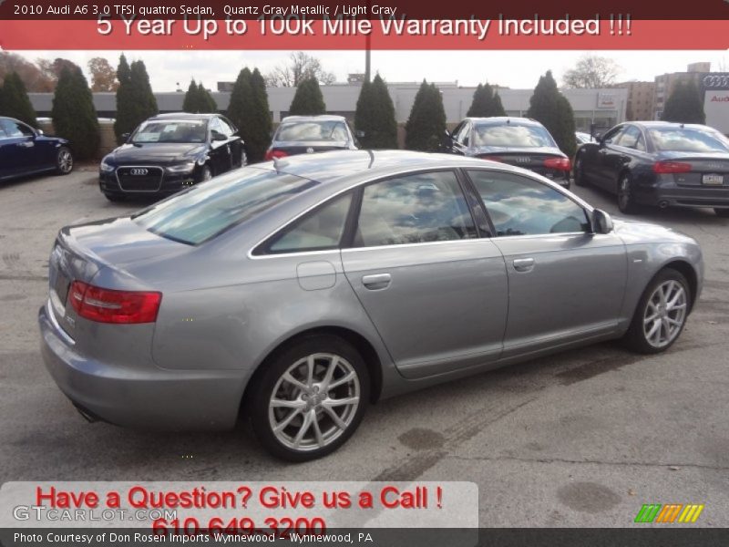 Quartz Gray Metallic / Light Gray 2010 Audi A6 3.0 TFSI quattro Sedan