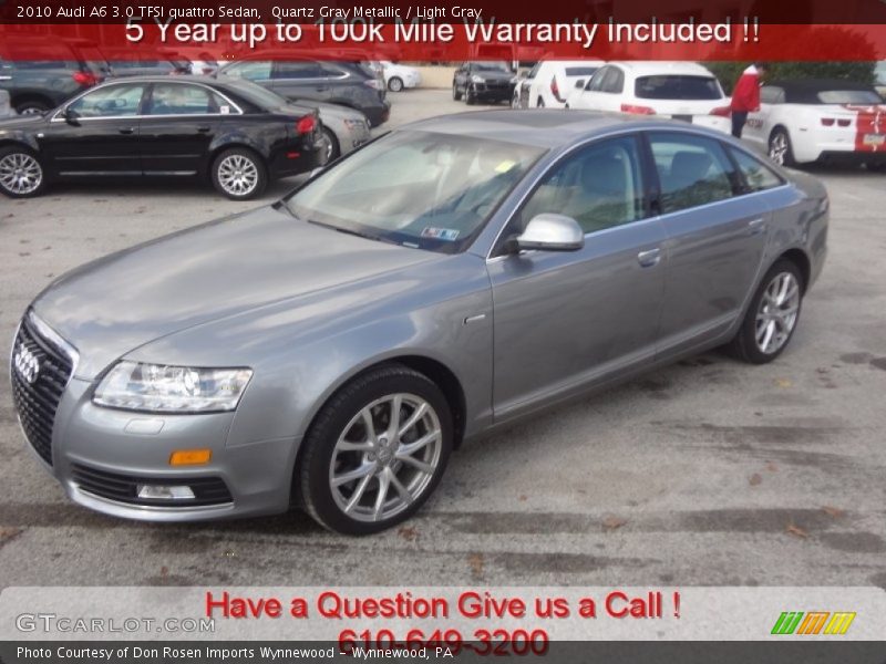 Quartz Gray Metallic / Light Gray 2010 Audi A6 3.0 TFSI quattro Sedan