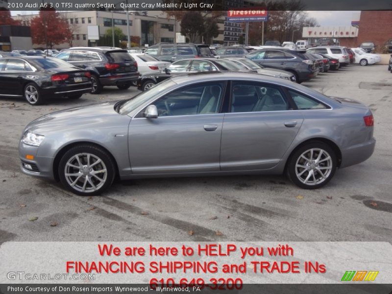 Quartz Gray Metallic / Light Gray 2010 Audi A6 3.0 TFSI quattro Sedan