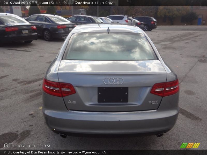 Quartz Gray Metallic / Light Gray 2010 Audi A6 3.0 TFSI quattro Sedan