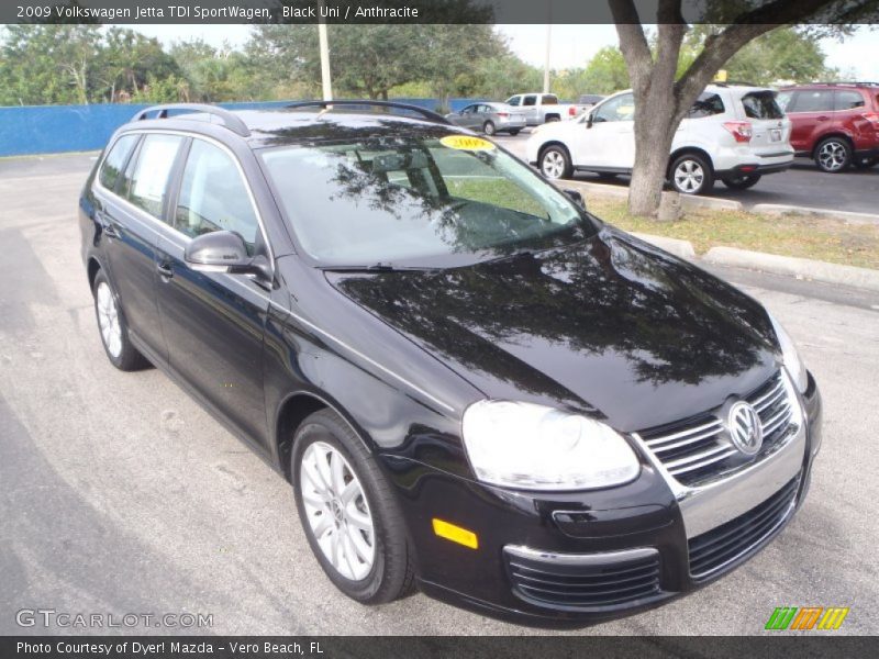 Black Uni / Anthracite 2009 Volkswagen Jetta TDI SportWagen