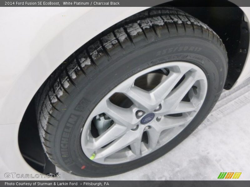 White Platinum / Charcoal Black 2014 Ford Fusion SE EcoBoost
