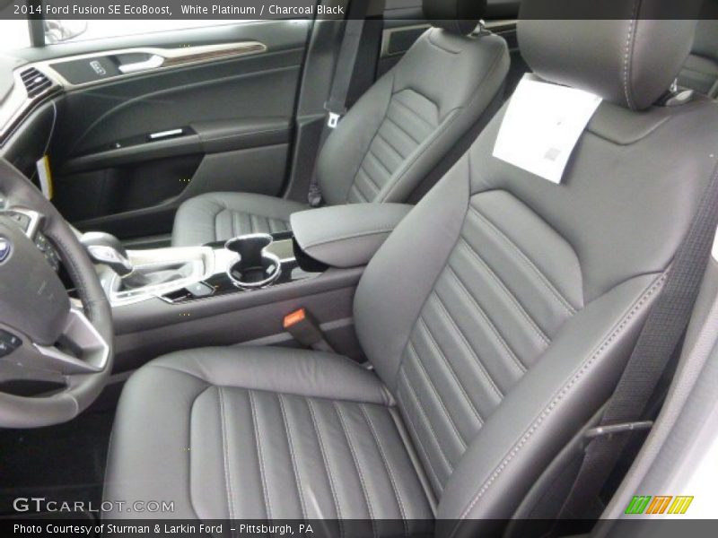 White Platinum / Charcoal Black 2014 Ford Fusion SE EcoBoost