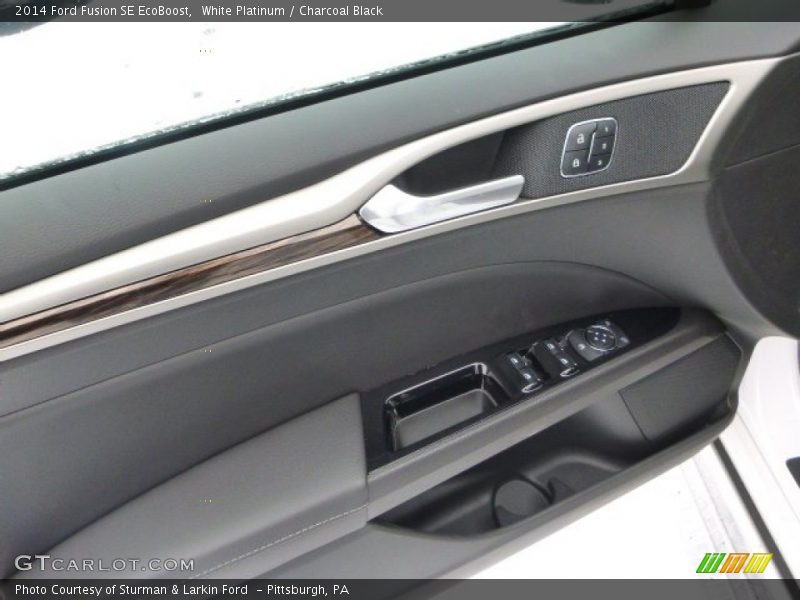 White Platinum / Charcoal Black 2014 Ford Fusion SE EcoBoost