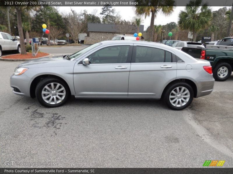 Billet Silver Metallic / Black/Light Frost Beige 2013 Chrysler 200 Limited Sedan