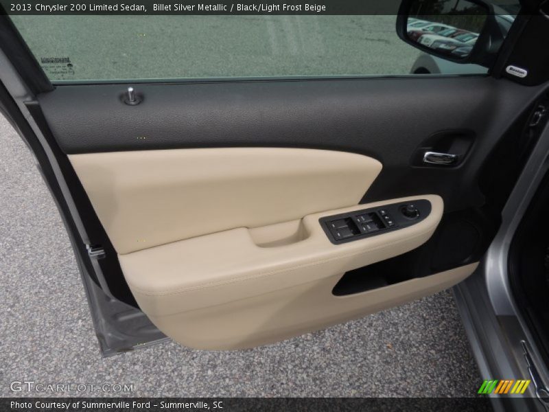 Billet Silver Metallic / Black/Light Frost Beige 2013 Chrysler 200 Limited Sedan