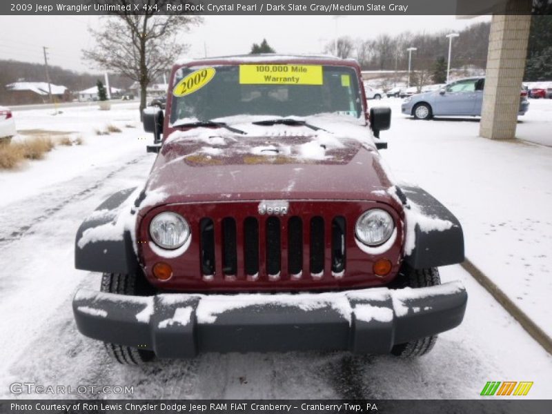 Red Rock Crystal Pearl / Dark Slate Gray/Medium Slate Gray 2009 Jeep Wrangler Unlimited X 4x4