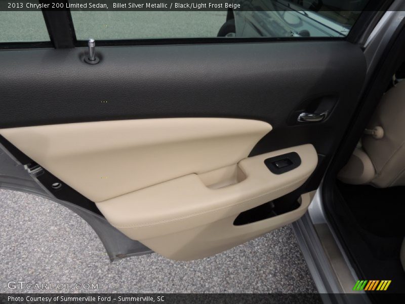 Billet Silver Metallic / Black/Light Frost Beige 2013 Chrysler 200 Limited Sedan