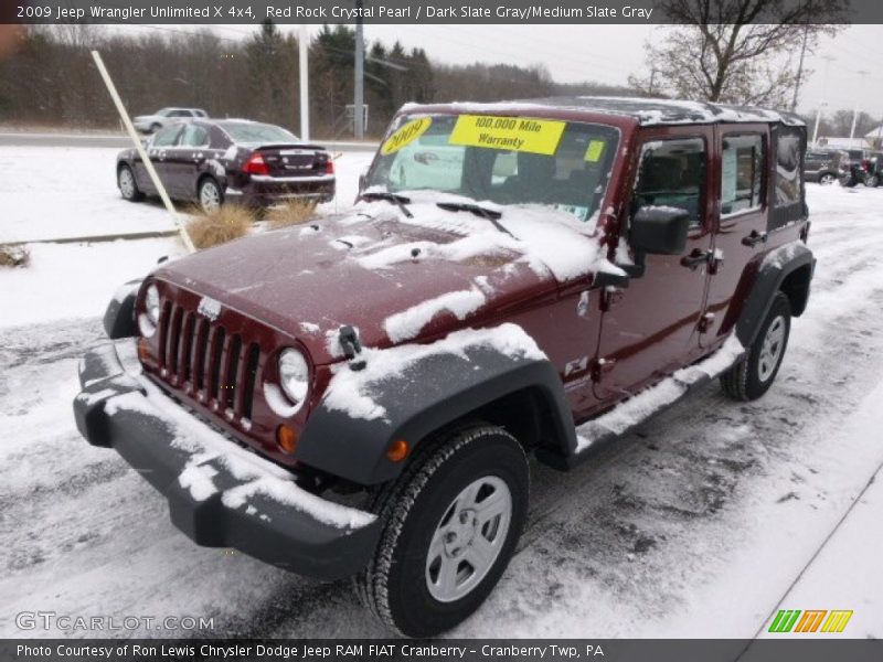 Red Rock Crystal Pearl / Dark Slate Gray/Medium Slate Gray 2009 Jeep Wrangler Unlimited X 4x4