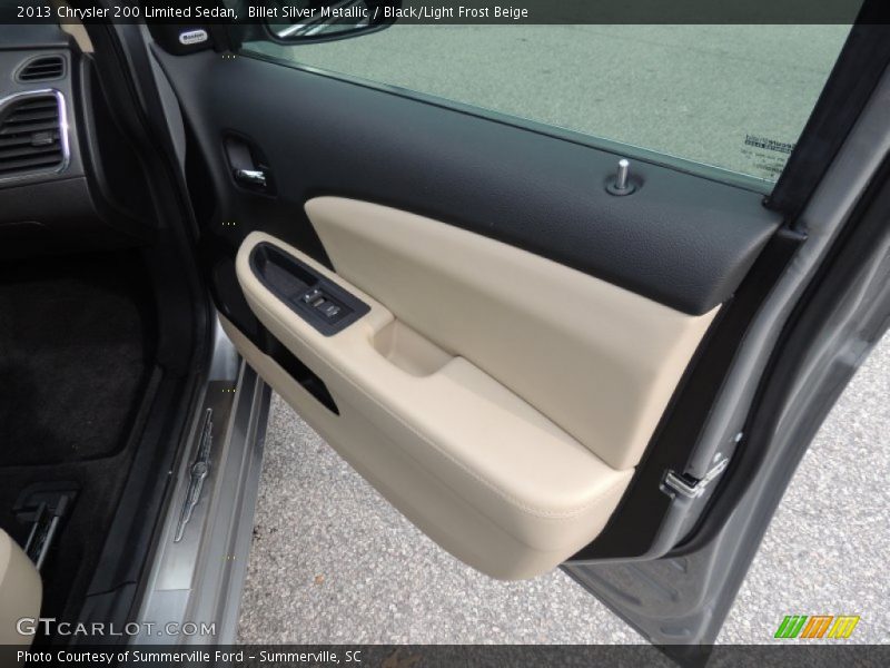 Billet Silver Metallic / Black/Light Frost Beige 2013 Chrysler 200 Limited Sedan