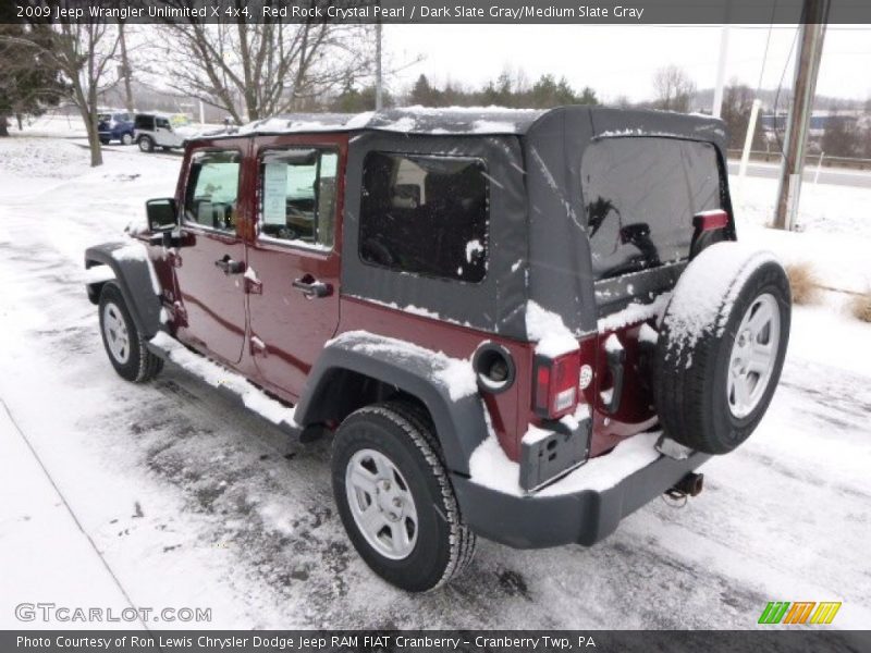 Red Rock Crystal Pearl / Dark Slate Gray/Medium Slate Gray 2009 Jeep Wrangler Unlimited X 4x4