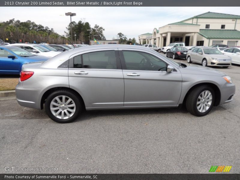 Billet Silver Metallic / Black/Light Frost Beige 2013 Chrysler 200 Limited Sedan