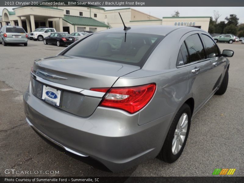 Billet Silver Metallic / Black/Light Frost Beige 2013 Chrysler 200 Limited Sedan