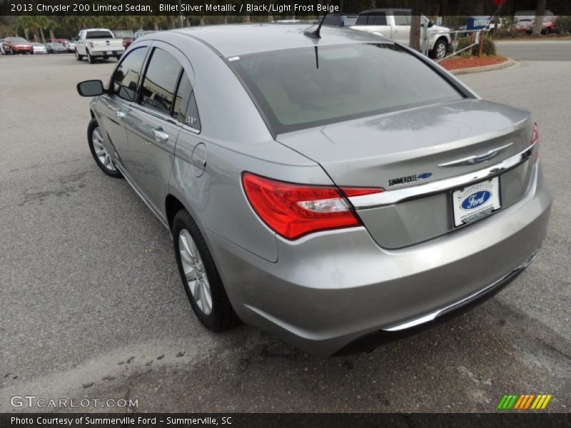 Billet Silver Metallic / Black/Light Frost Beige 2013 Chrysler 200 Limited Sedan