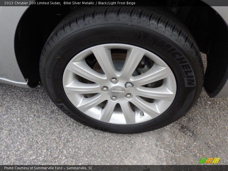 Billet Silver Metallic / Black/Light Frost Beige 2013 Chrysler 200 Limited Sedan