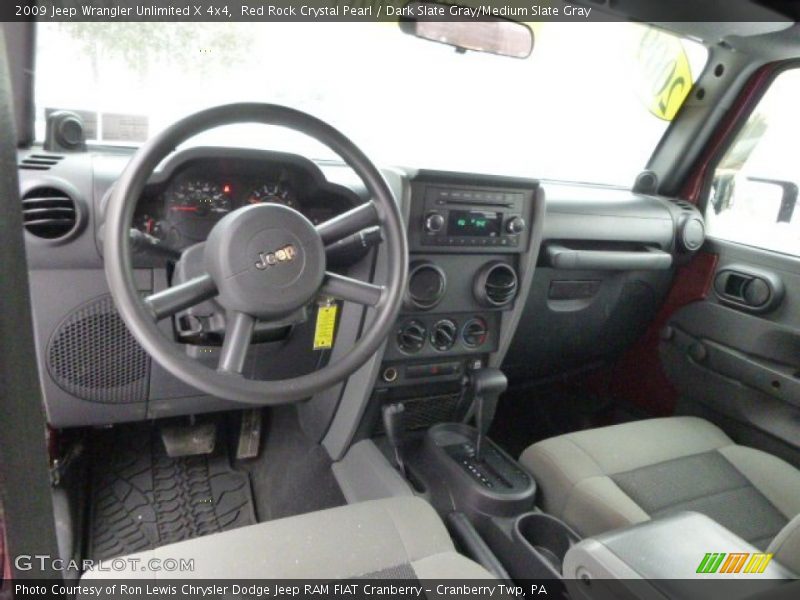 Red Rock Crystal Pearl / Dark Slate Gray/Medium Slate Gray 2009 Jeep Wrangler Unlimited X 4x4