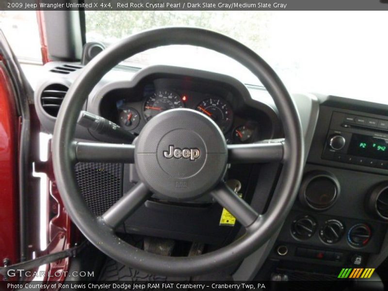 Red Rock Crystal Pearl / Dark Slate Gray/Medium Slate Gray 2009 Jeep Wrangler Unlimited X 4x4