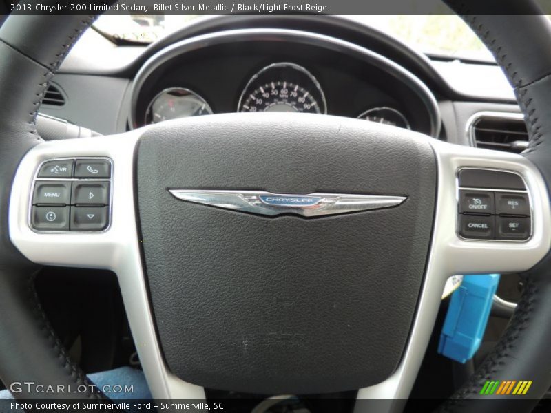 Billet Silver Metallic / Black/Light Frost Beige 2013 Chrysler 200 Limited Sedan