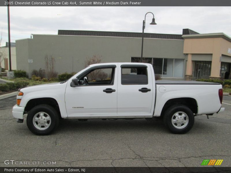 Summit White / Medium Dark Pewter 2005 Chevrolet Colorado LS Crew Cab 4x4