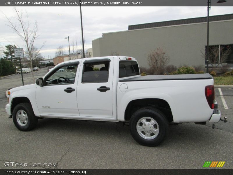 Summit White / Medium Dark Pewter 2005 Chevrolet Colorado LS Crew Cab 4x4