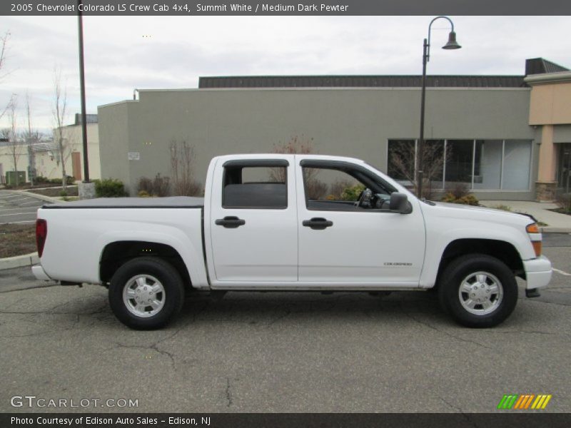Summit White / Medium Dark Pewter 2005 Chevrolet Colorado LS Crew Cab 4x4