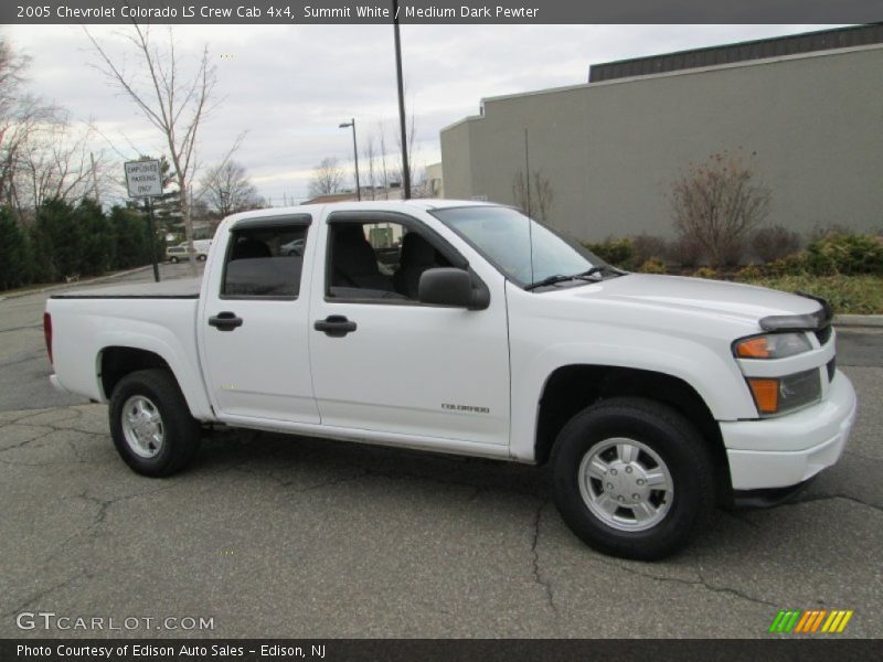 Summit White / Medium Dark Pewter 2005 Chevrolet Colorado LS Crew Cab 4x4